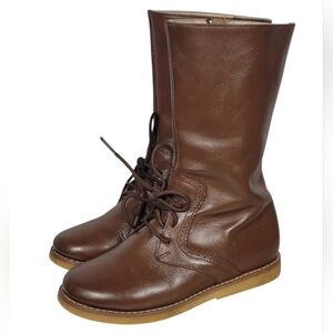 ELEPHANTITO Brown Leather Kids Boots Girls Boys 13 Leather Lined